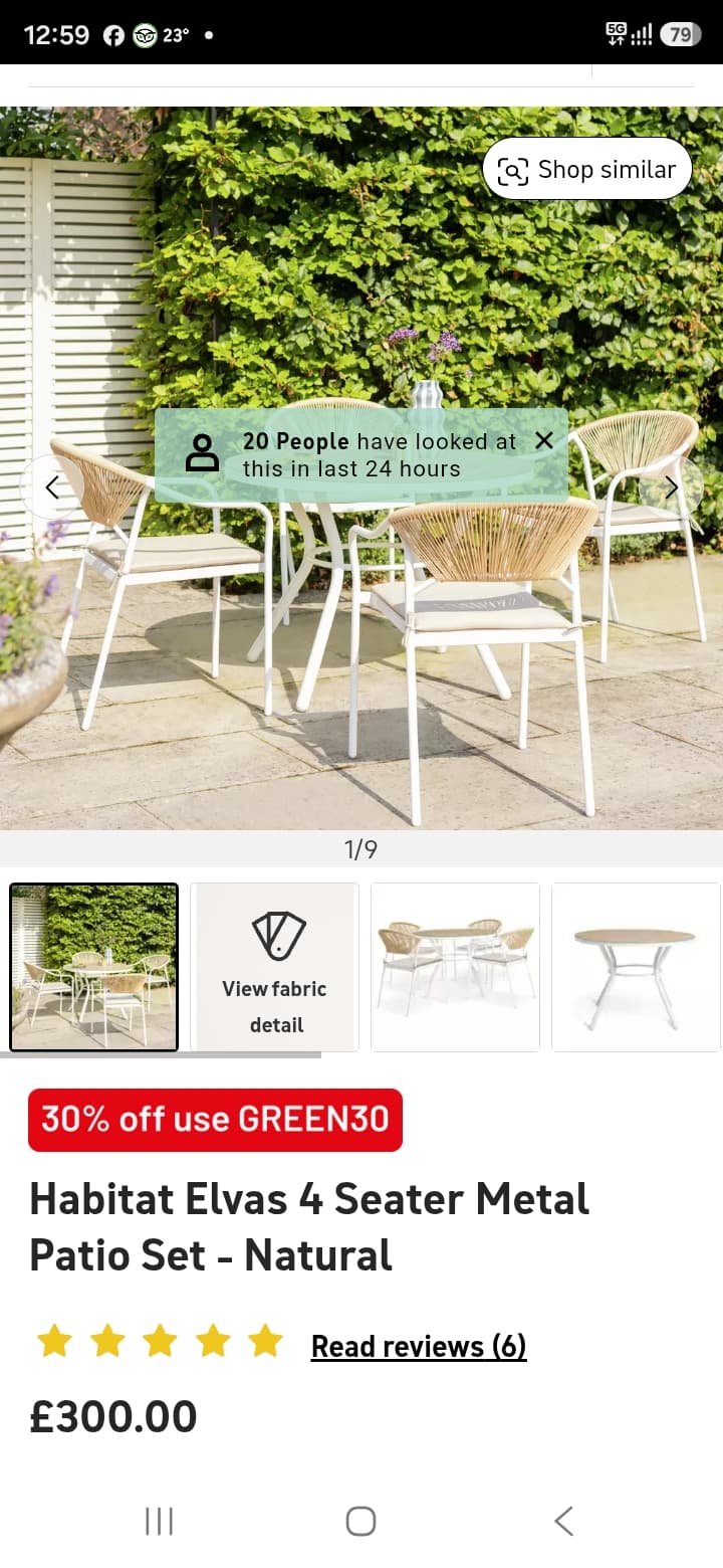 Elvis 4 Seater Patio Dining set