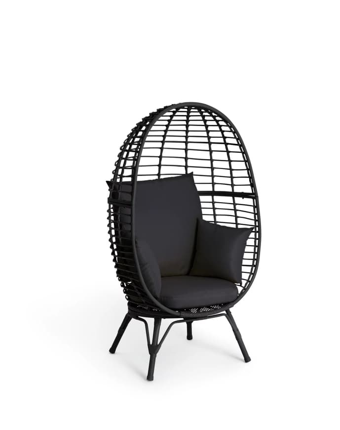 Habitat Kora Rattan Effect Garden Egg Chair - Black