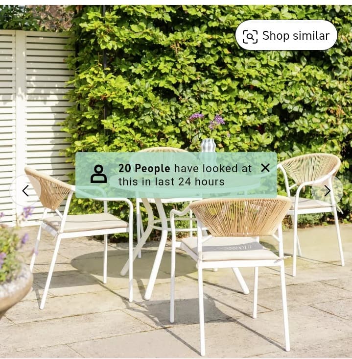 Elvis 4 Seater Patio Dining set